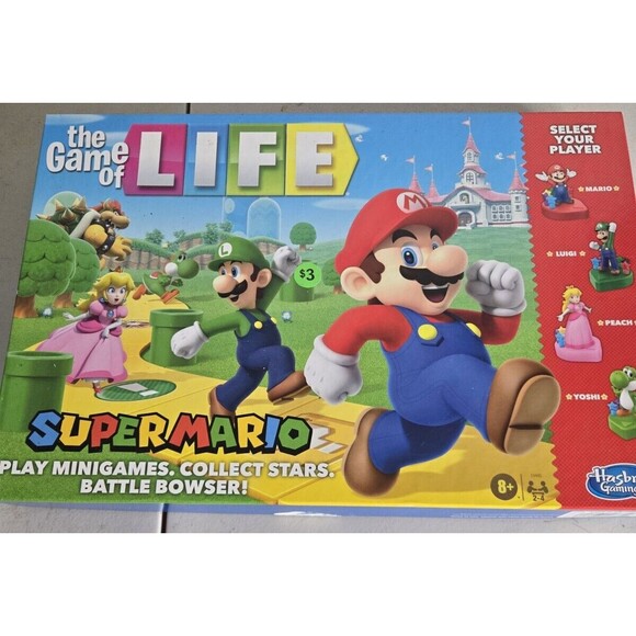 NEW The Game of Life Super Mario Edition Family Board Game 2021 Hasbro Gaming - Picture 1 of 5